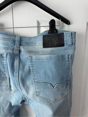 Diesel Light Blue Denim Jeans Straight Fit Cotton 38